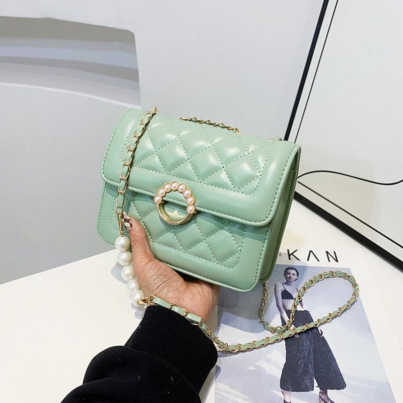 Trendy Street Style Chain Shoulder Bag Elegant Pu Leather Crossbody Purse For Women