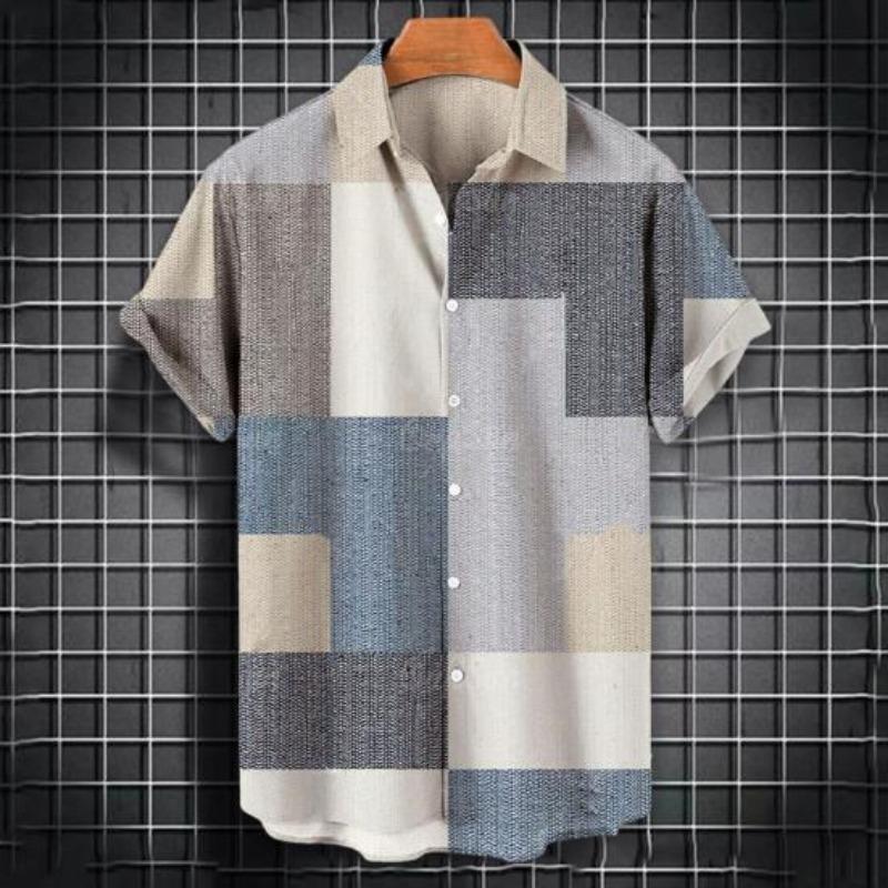 Men Summer Tops Fashion Lapel Quick Drying Men Summer Shirt Casual Men Summer Shirt Men Summer Tops Beachwear