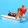 1 Set DIY Wind Powered Boat Model Kit Handmade Wooden Puzzle Hovership Building Crafts Kids STEM Educational Physics Science Experiment Toy