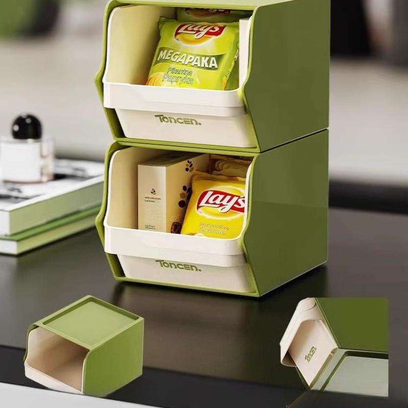 Office Desktop Storage Box Organizer Kitchen Clear Drawer Tea Bag Storage Container Capsule Coffee Instant Milk Tea Storage Rack