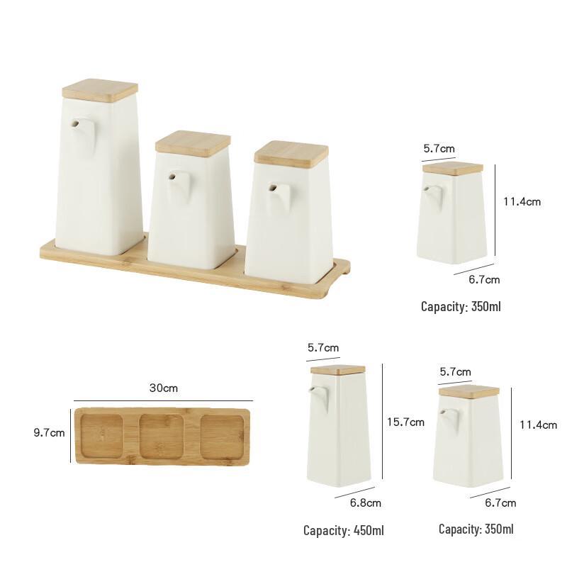 Ceramic Seasoning Box and Oil Bottle Set