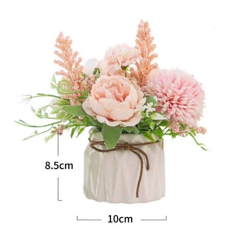 Macaron Color Imitation Ceramic Plastic Flower Vase Nordic Modern Flower Pot Wedding Birthday Art Home Arrangement Decoration