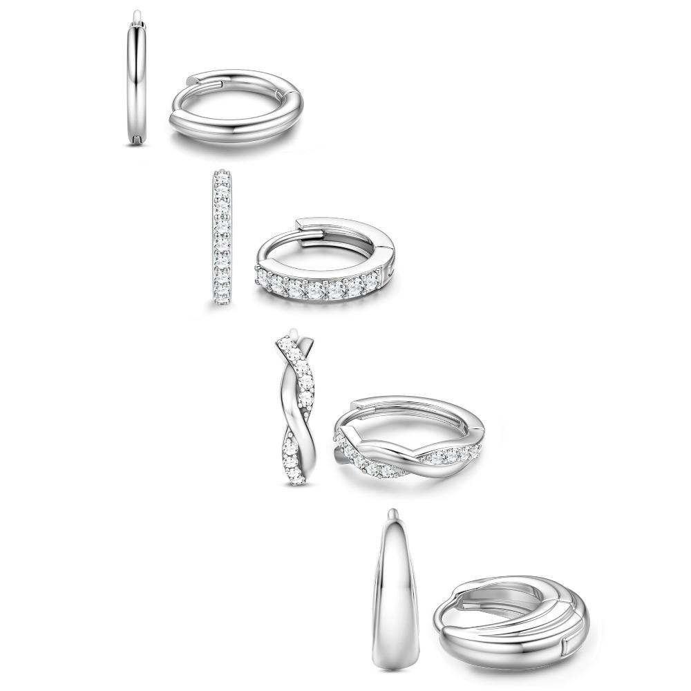 Bobisty 14K Gold Plated Hoop Earrings for Women Hypoallergenic Earring Non Tarnish Trendy Earrings Sets for Multiple Piercing