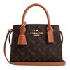 Andrea Carryall 22 Horse And Carriage Pattern Print Synthetic Leather Crossbody Tote Bag Small Women Tote Bags Truffle CZ336-IMS2K
