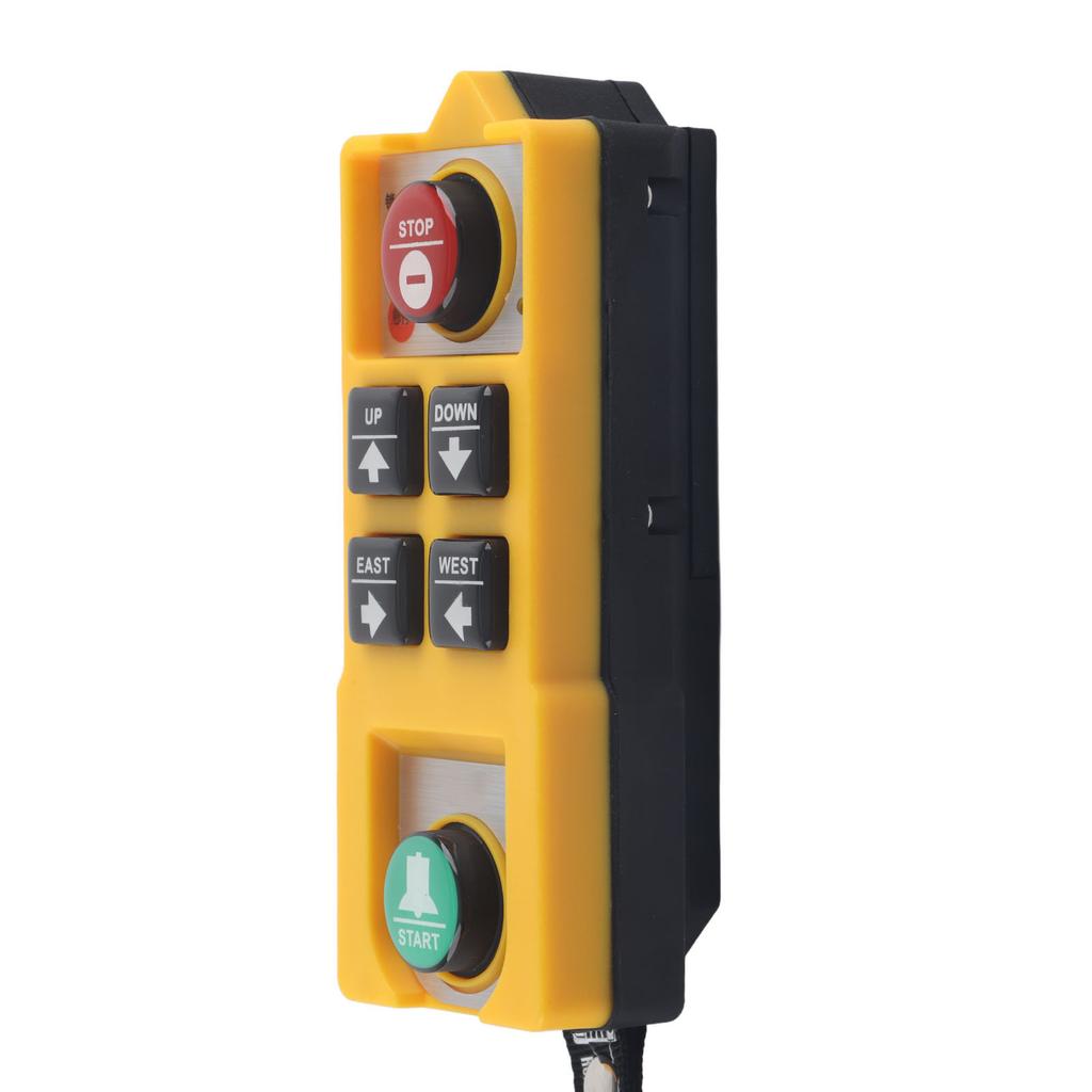 Telecomandă pentru macara, controler de ridicare, 2 comutatoare cu cheie, 3 etanșări, carcasă ABS impermeabilă, AC 380V