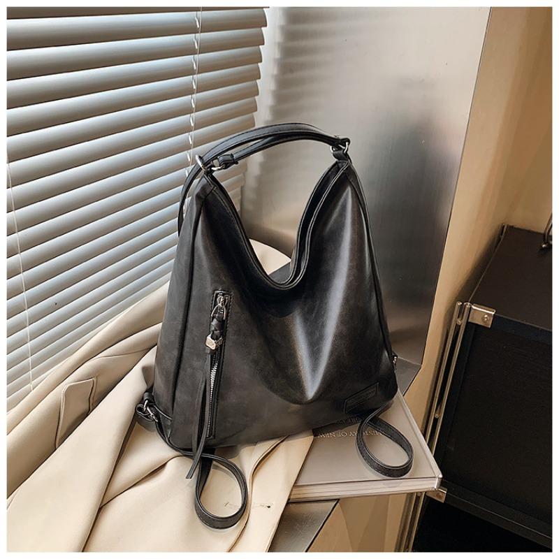 

Commuter tote bag women s large-capacity new casual shoulder bag high-end multi-functional backpack чёрный