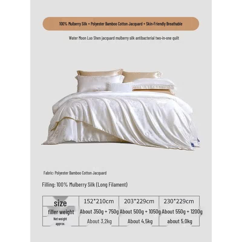 FUANNA Thickened Mulberry Silk Winter Convertible Duvet