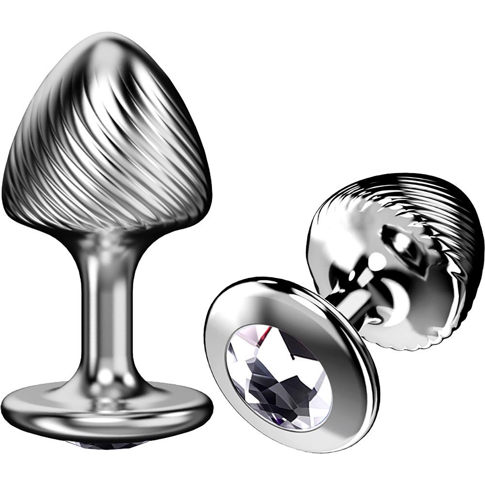 Mushroom Shape Metal Anal Plug Training Toy