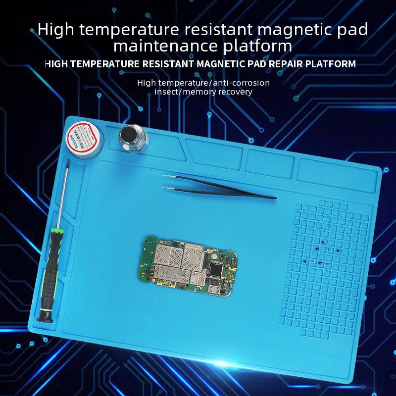 Covoraș Magnetic Mare pentru Reparații Electronice pentru Laptopuri și Telefoane cu Compatibilitate cu Fier de Lipit, Pistol cu Aer Cald, Stație de Lipit