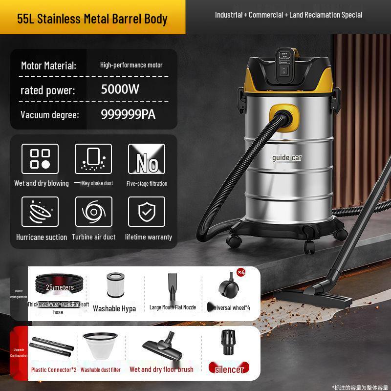 Aspirateur Domestique Puissant Sec et Humide pour Voiture et Usage Industriel