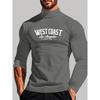 Moisture-Wicking Polyester Men's Mock Neck Long Sleeve for Daily Commute