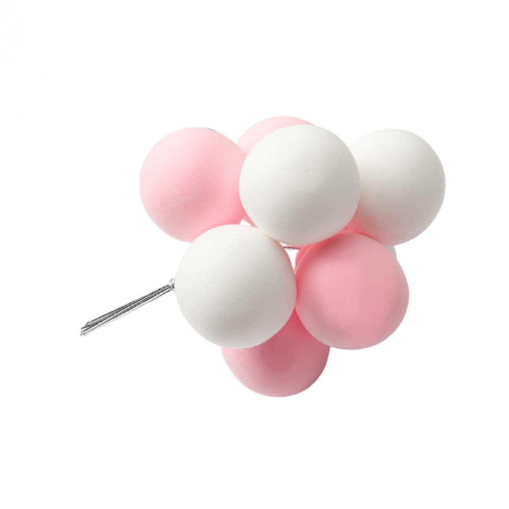 8Pcs Mini Balls Cake Toppers Color Balloons Cake Decoration Cupcake Flag Dessert Diy Supplies Birthday Decoration Baby Shower
