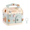 Piggy Bank with DIY Stickers House Money Box with Key Practical Gifts Exquisite House Piggy Bank for Party Favor Festival