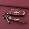 Zinc Alloy Leather Car Key Case Cover Shell For Jeep Renegade Wrangler Patriot Grand Cherokee WK2 KL Compass Liberty Accessories