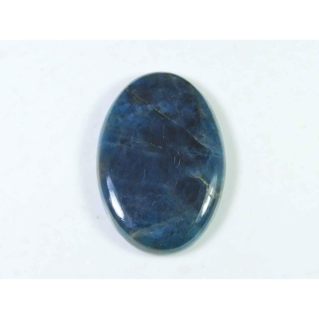 58Cts Genuine Neon Blue Apatite Oval Crystal Cabochon Loose Gemstone 25X37MM SK-2086