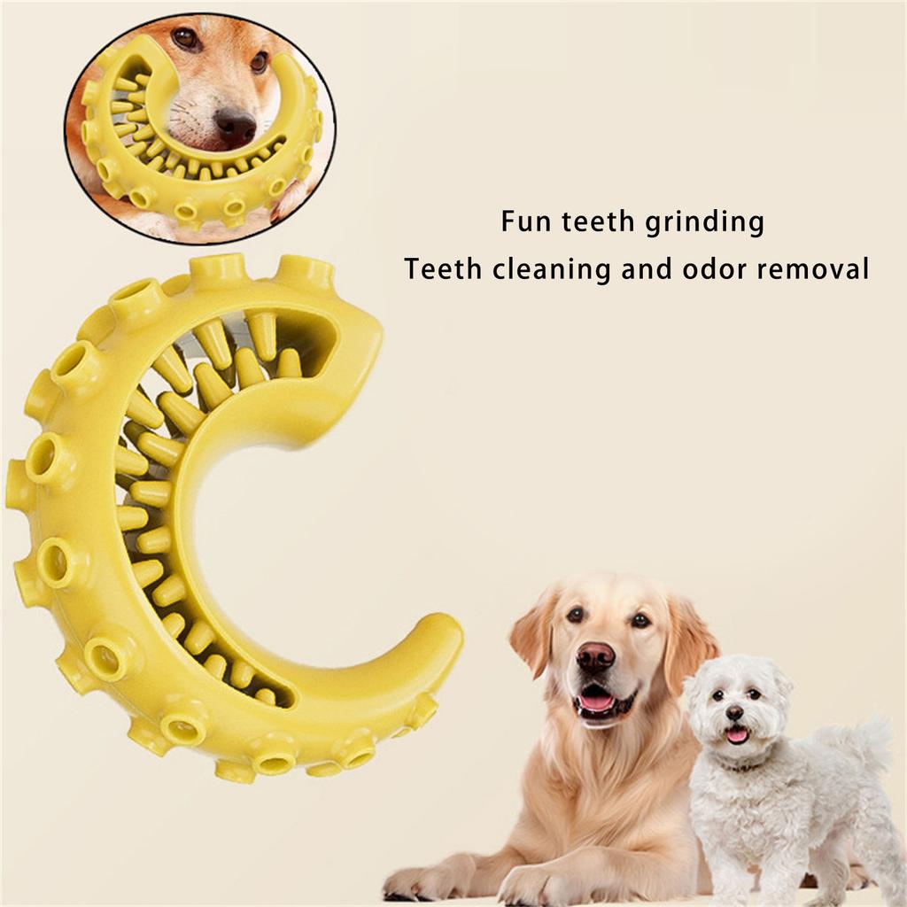 Slow Feeder Dog Toy Tentacle Chew Bone With Treat Dispenser Design Durable Rubber For Dental Health Stress Relief