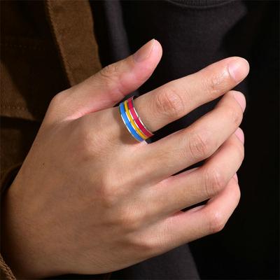 Water Ornament Colorful Rainbow  Ring Flag Ring Rainbow Color Ring Jewelry