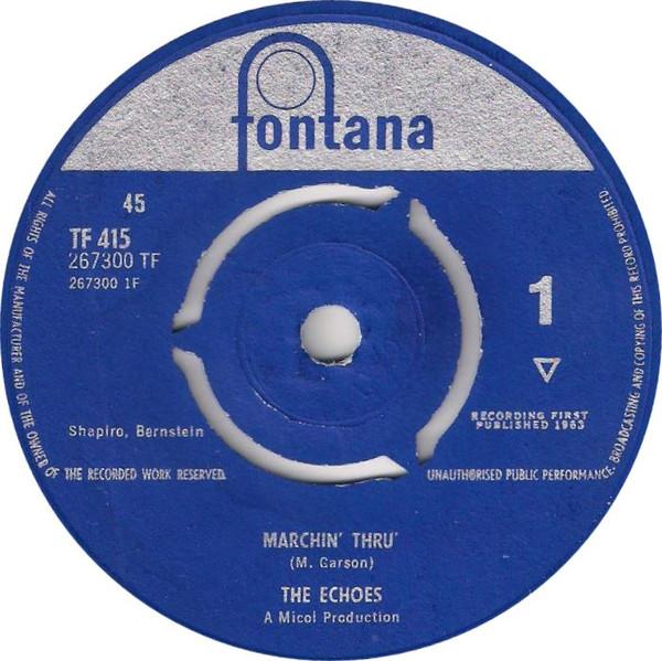 

7inch Record ECHOES - Marchin Thru TF415 Fontana 1963 UK Pop Used