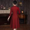 Elegant Spring A-Line Stand Collar Qipao Dress for Weddings and Formal Events