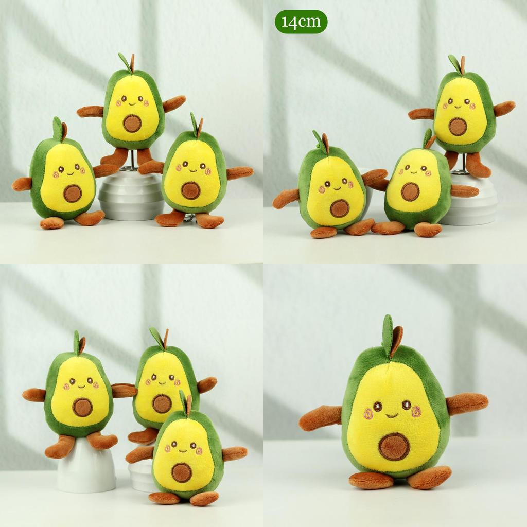 Adorable Four-inch Avocado Plush Toy Keychain Cute Backpack Charm Gift For Kids
