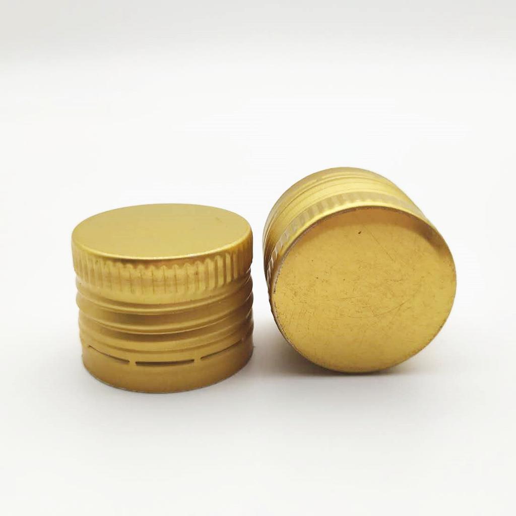 Tappo Dorato in Alluminio Antimanomissione da 31 mm con Guarnizione in Plastica e Tappo per Bottiglia di Vino