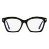 Tom Ford Women S Square Blue Block eyeglaSSeS Tf5965b 001 Black 53mm