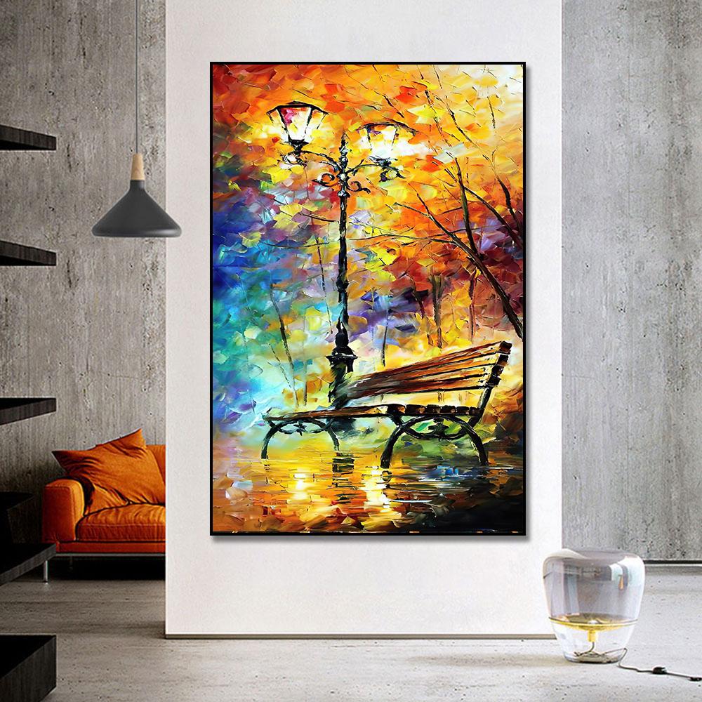 Abstract Oil Painting Iron Tower Poster Canvas Print Wall Art Picture For Living Room Home Decor Wall Decoration Frameless