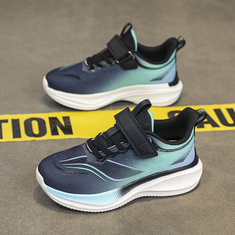 Children's sports shoes, jogging shoes, cushioning soft sole 2025 spring new girls and boys mesh running shoes, medium and old children
