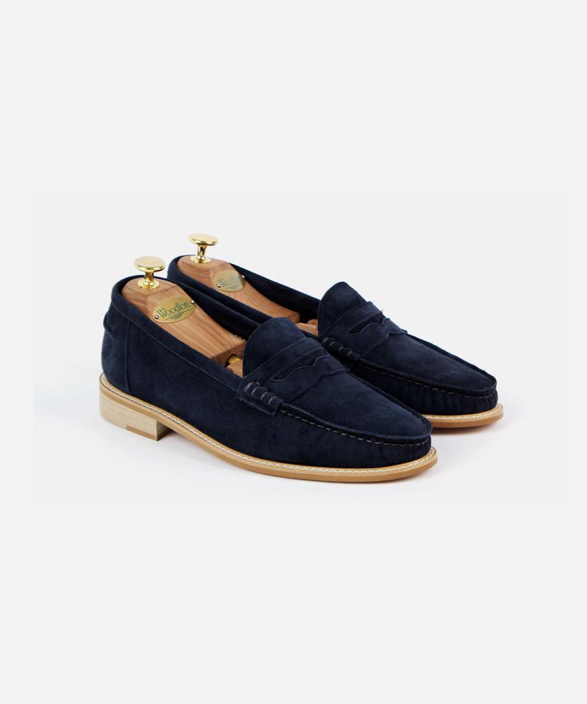 Custommood Rare Suede Penny Loafers (Navy)