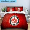Flaming Heart Frankfurt Emblem 3PCS Bedding set,Ideal for1pc Duvet Cover And 2pcs Pillowcases Perfect for Christmas gift,Ideal for Bedroom, Dormitory