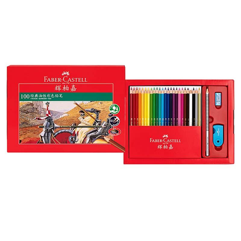 

Faber-Castell Oil-Based Colored Pencils, 100-Color Set, Red Paper Box, 515700 [Parallel Import]