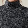 Srcr Women's Loose Fit High-Neck 100% Wool Sweater