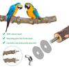 2/5Pcs Natural Wood Parrot Stand Bird Perch Stand Platform Wooden Exercise Climbing Paw Grinding Toy Birdcage Accessories