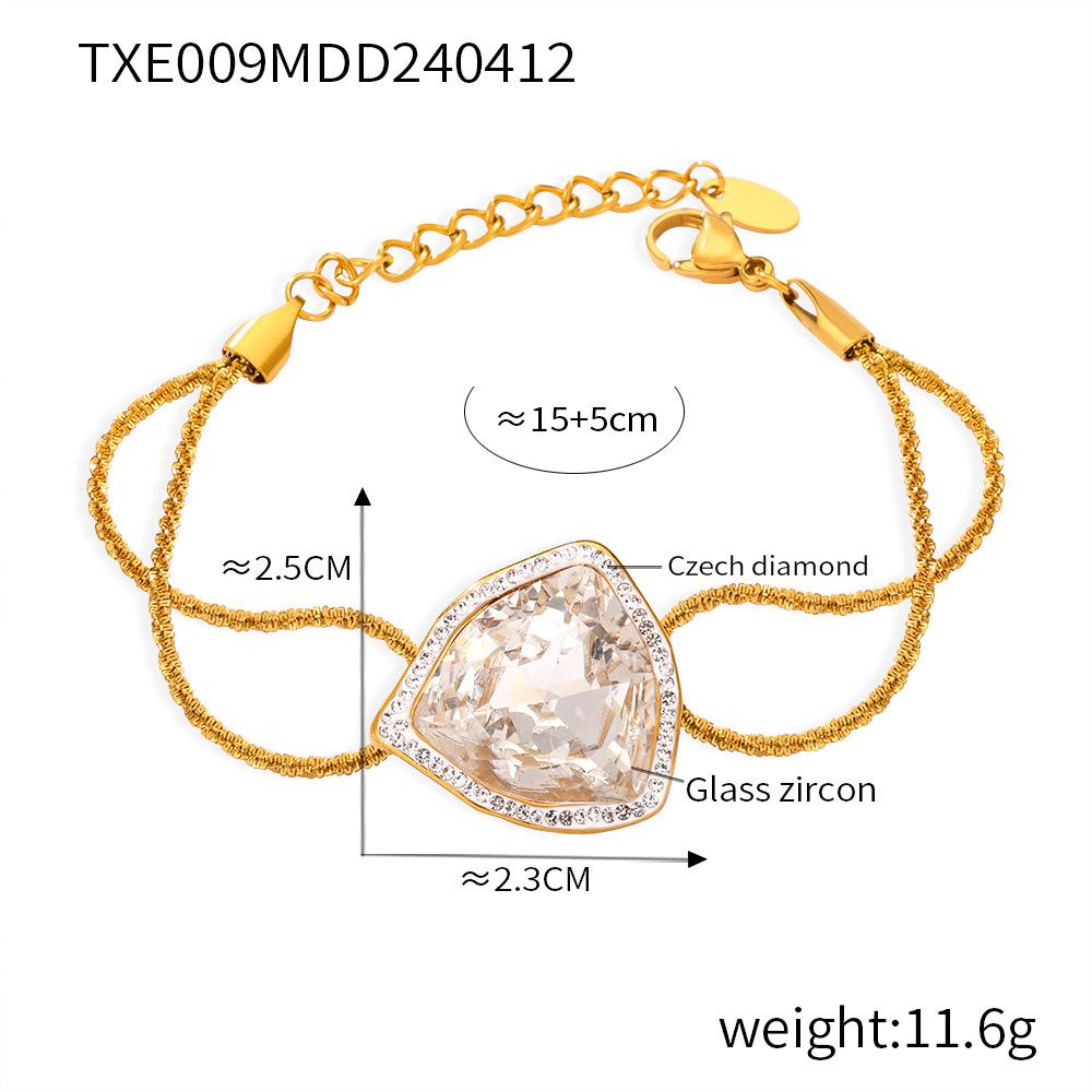 Dreamy French Vintage Starry Shimmering Necklace for Women Stylish Diamond Inlaid Pendant Light Luxury Stainless Steel Jewelry