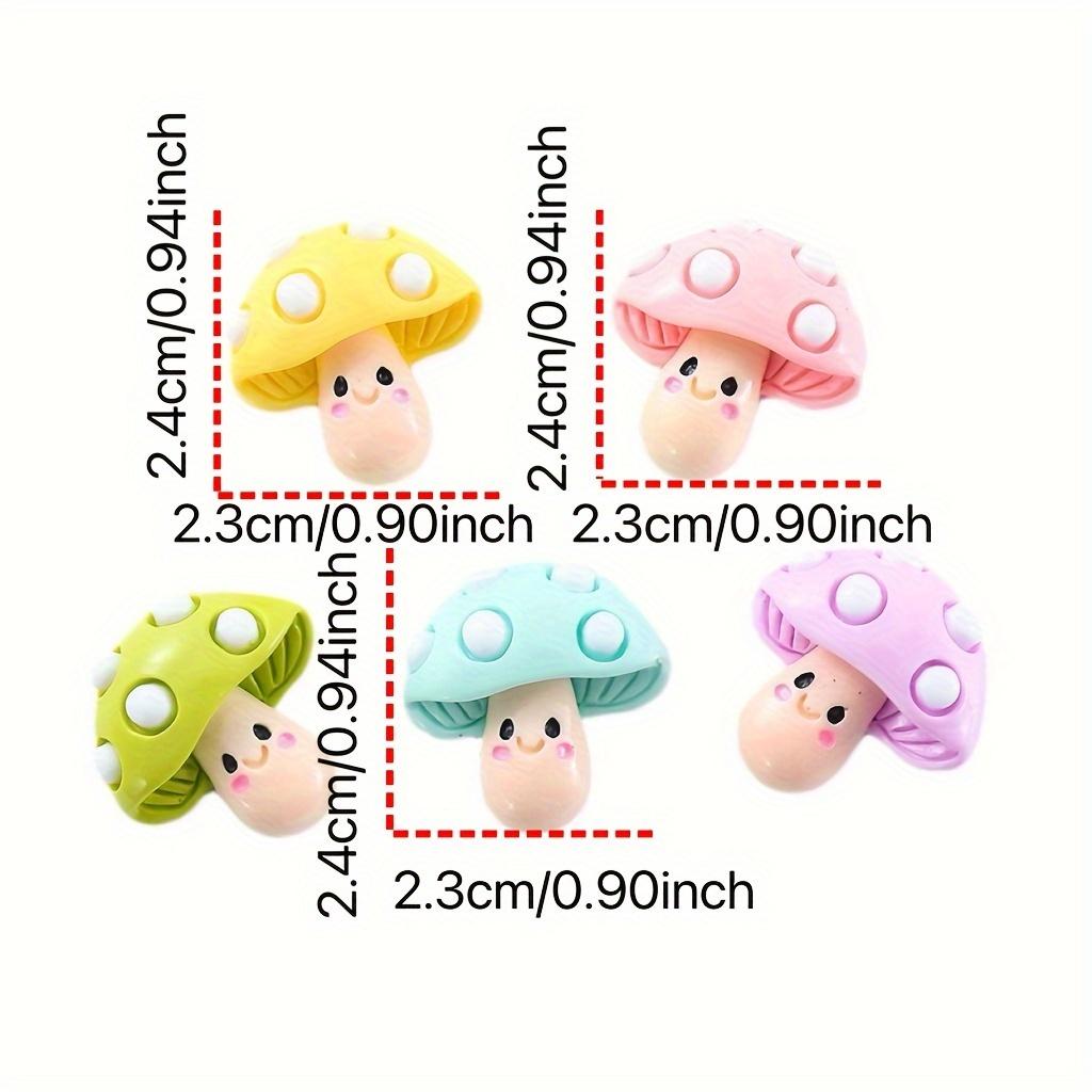 5pcs Resin Mushroom refrigerator magnets, Cute refrigerator magnets, for home kitchen refrigerators, cabinets and dishwashers