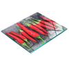 Durable and Stylish Glass Board with Chili Pepper Pattern, Wood, 60x52 Cm