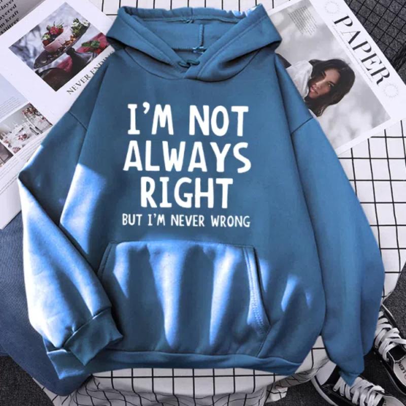 Women's Hoodie Cool Interesting Letters Printed Tops Female Fashion Oversized Hoodies Woman Round Neck Casual Hoodies Clothes