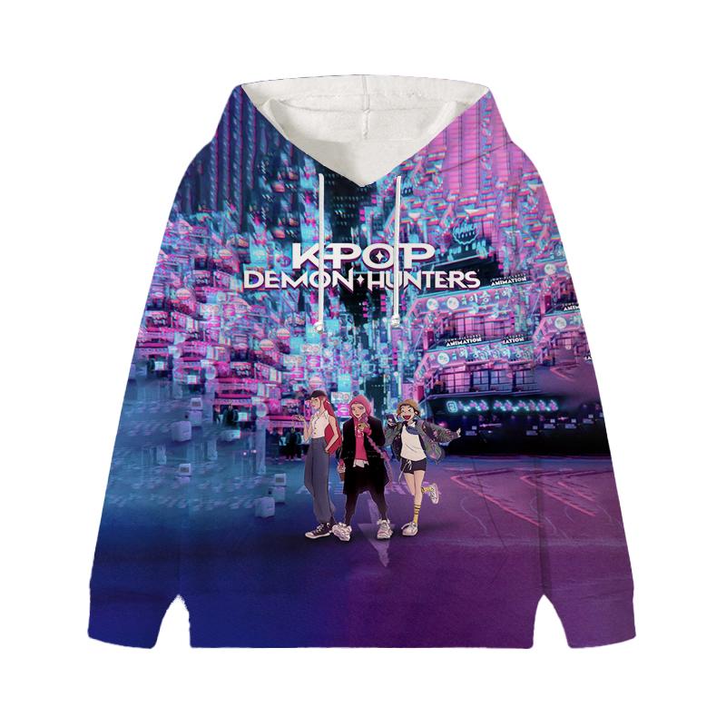 

Demon Hunters Zoey Rumi Mira Sweatshirt KPop Huntrix Girl Kids Hoodie Children Saja Boys Pullover Harajuku Autumn Winter Tops 100