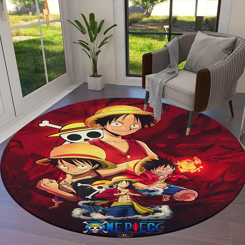 One Piece Round Area Rug Carpet Rug For Living Room Bedroom Sofa Playroom Decor Nonslip Floor Mat