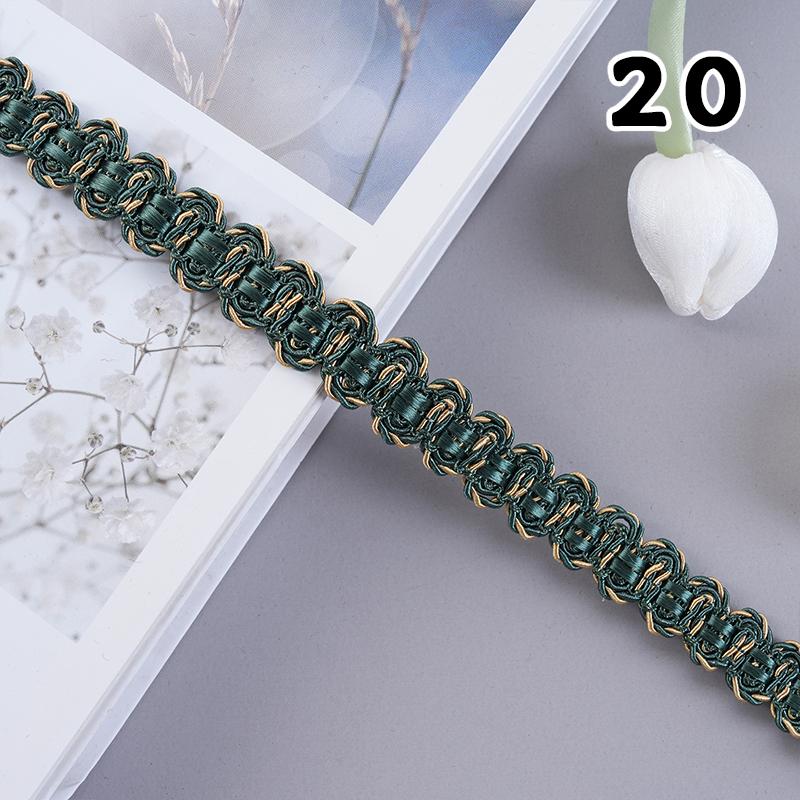 12 Meter Braided Lace Trim Fabric Fringe 1.5cm Width Lace Ribbon Apparel Curtain Diy Sewing Accessories Upholstery Decor Crafts