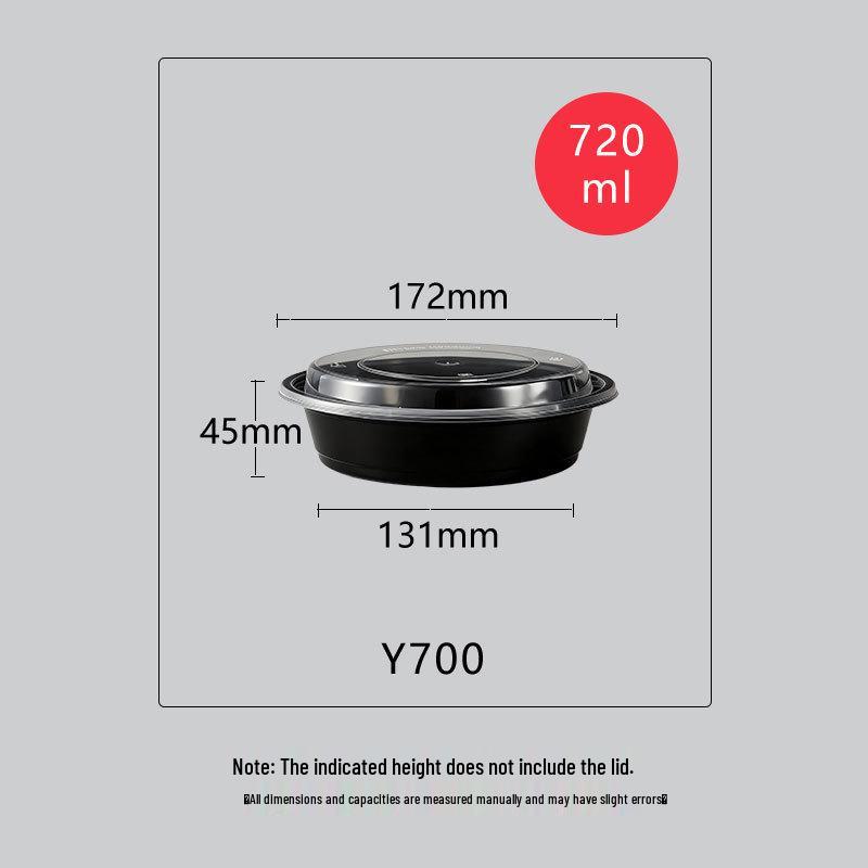 Y700 Disposable Food-Grade Round Bowl - Thickened, Leak-Proof for Soup and Noodles