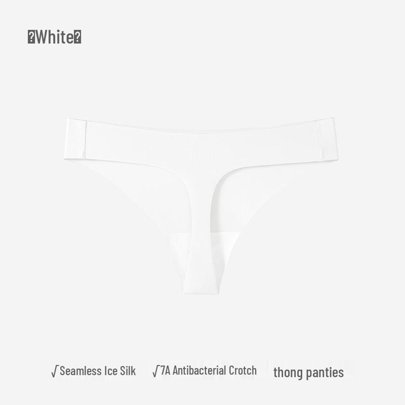 String en soie glacée sans coutures pour femme: Culottes de Yoga Fitness Invisibles pour l'Été