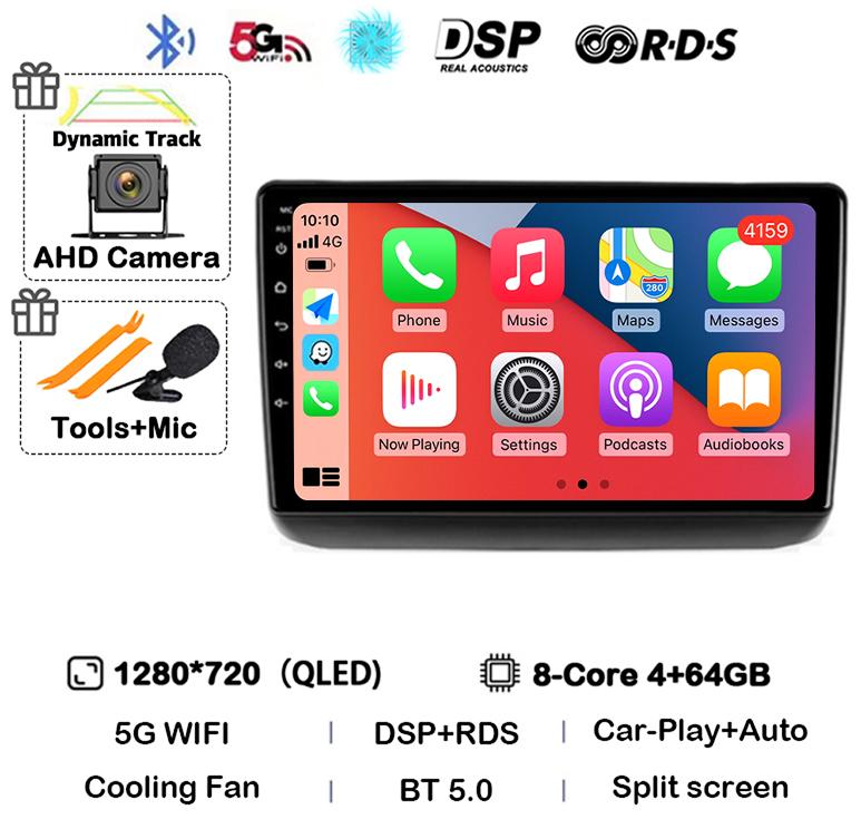 Android 14 Auto Carplay WIFI+4G For Jeep Grand Cherokee WK2 2013 - 2020 Car Radio GPS Navigation Multimedia Video Player Stereo