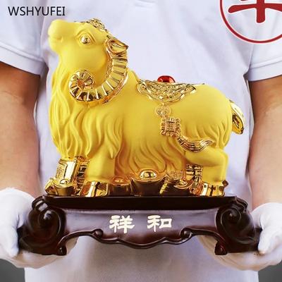 Home Decoration Accessories Creative Cute Sheep Ornament Resin Handicrafts Zodiac Sheep Ornament Store Opening Gifts