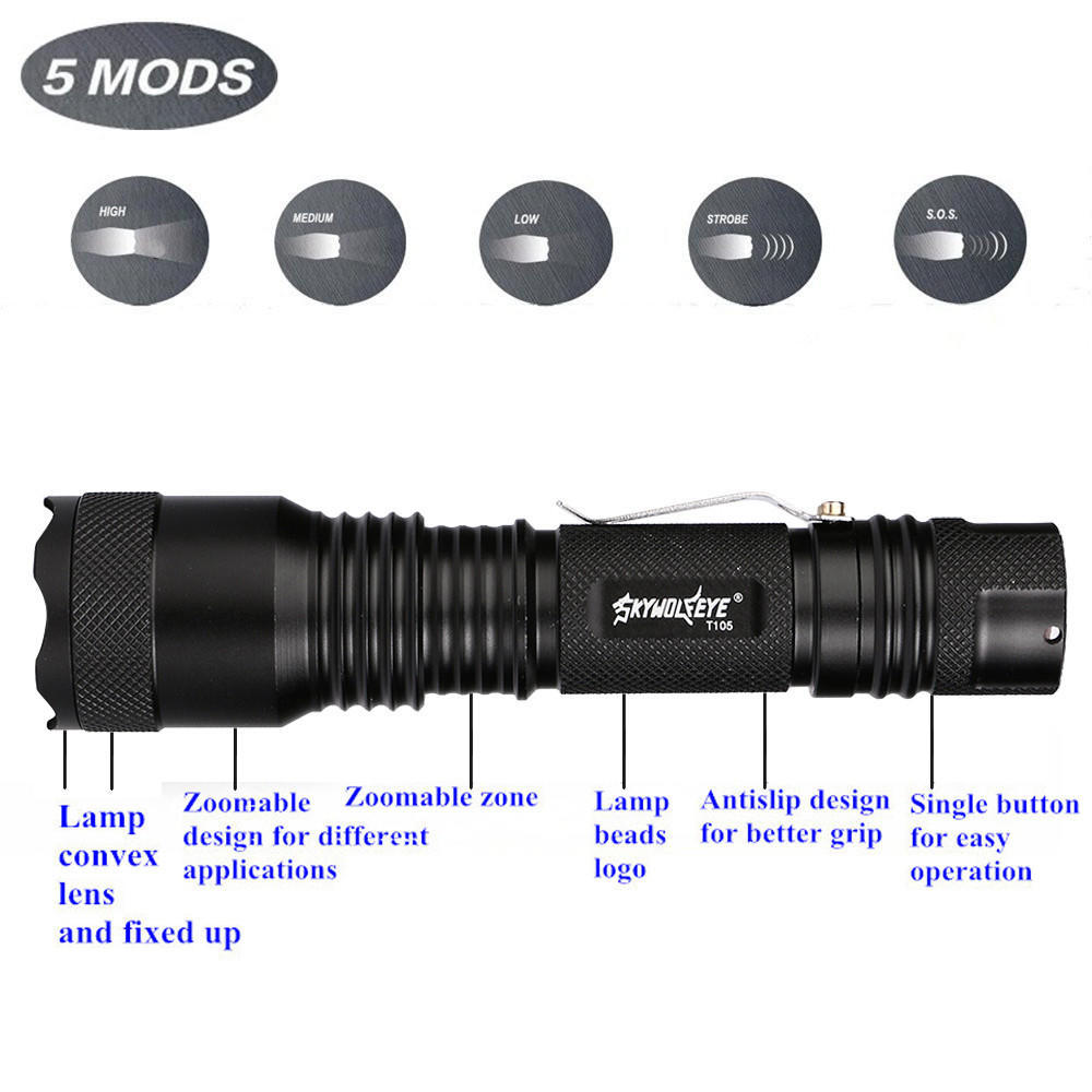 10000LM Q5 AA/14500 ZOOMABLE 3 Modes LED Taschenlampe Fackel Super Hell Licht 10000LM Q5 AA/14500 ZOOMABLE 3 Modes LED Taschenlampe Fackel Super Hell Licht