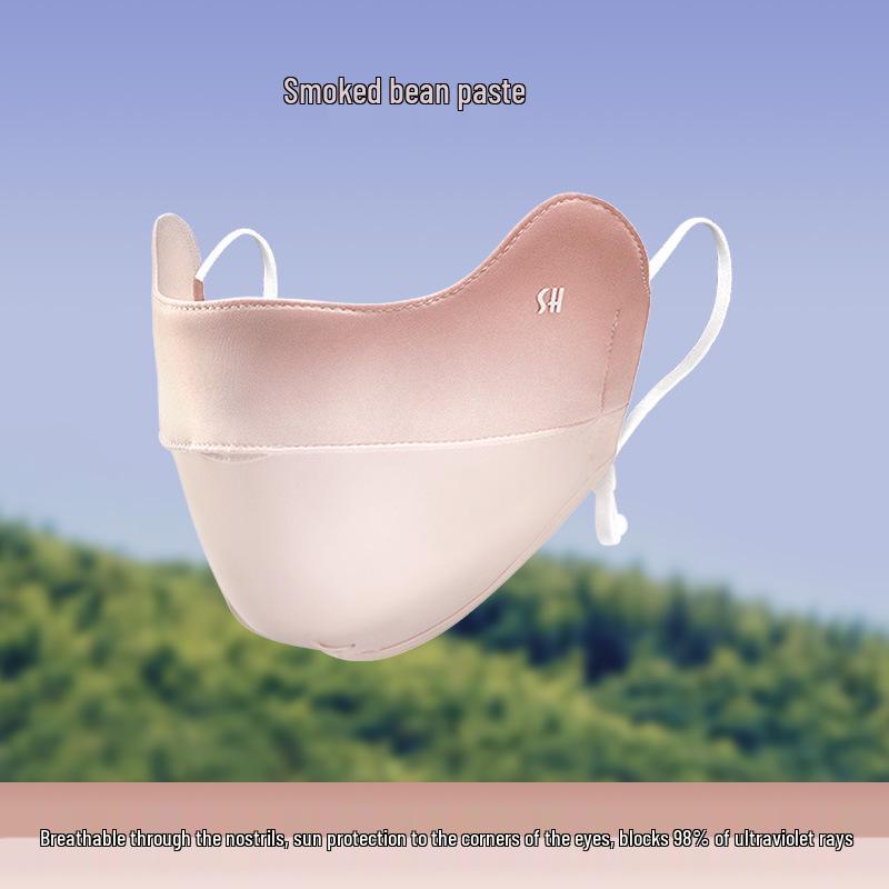 Ice Silk Anti-UV Face Mask with Eye Corner Protection & Moisturizing Hyaluronic Acid