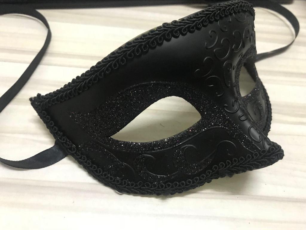 Kids' Day Performance Men's Jazz Carved Half-Face Warrior Mask