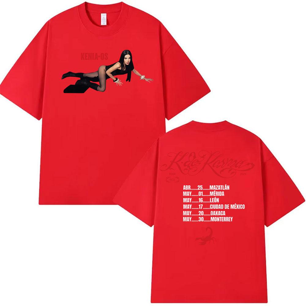 

Singer Kenia Os K De Karma Tour 2026 Print T Shirt Unisex Women Vintage Oversized Cotton Tshirts Summer Harajuku Clothing Tshirt S