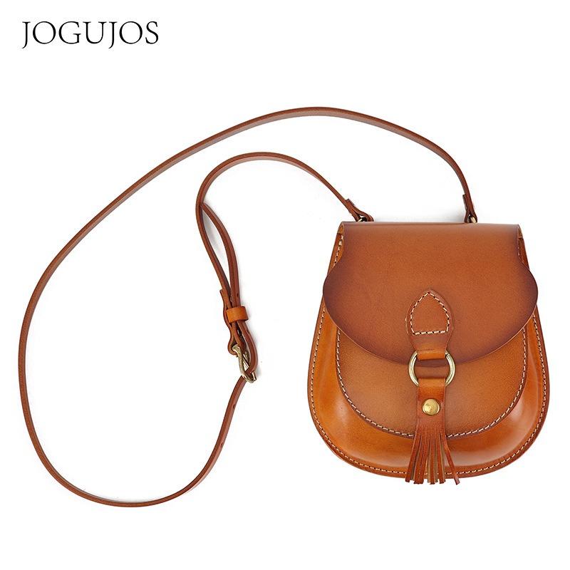 

Женская сумка кожаная новая ретро сумка-седло модная универсальная сумка через плечо кожа растительного дубления сумка-мессенджер женская сумка