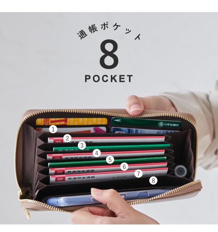 Lizdays Passbook Large Card Case Case, Anti-Skimming, Anti-Magnetic, Capacity, (Sky Blue)